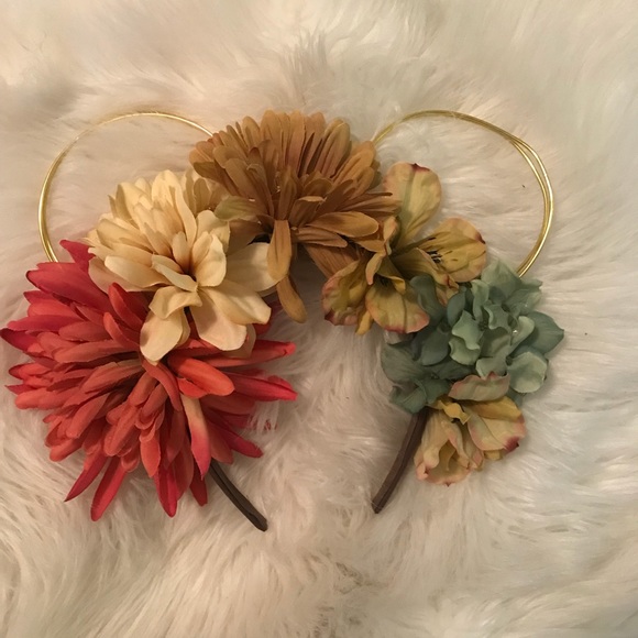 Disney Accessories - Floral mickey wire ears